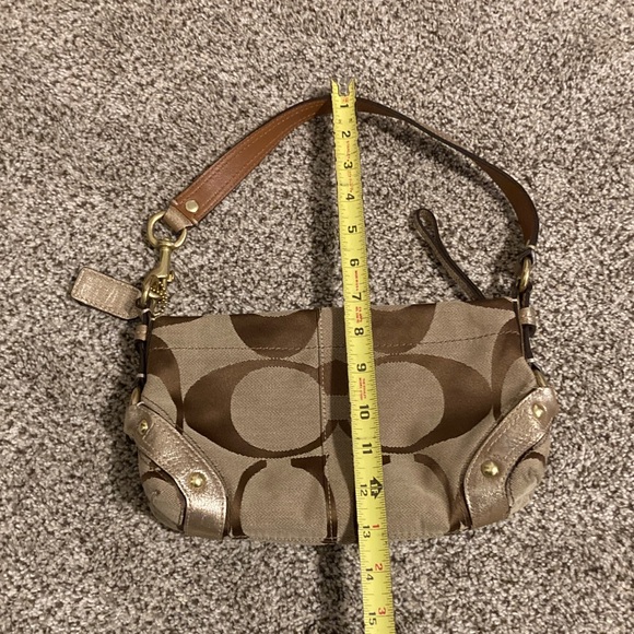 Vintage Gold and Brown Coach Bag - Picture 10 of 14